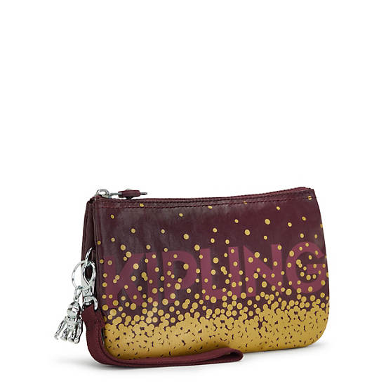 Kipling Creativity Extra Large Metallic Wristlet Táska Bordó | HU 2066SG